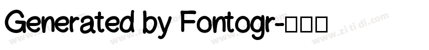 Generated by Fontogr字体转换